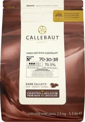 8 x Callebaut Feinste belgische Schokolade 70% Extra Bitter Callets 2,5kg