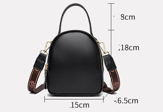 Portable Women's Cross-body Bag Light Retro Leather One-shoulder