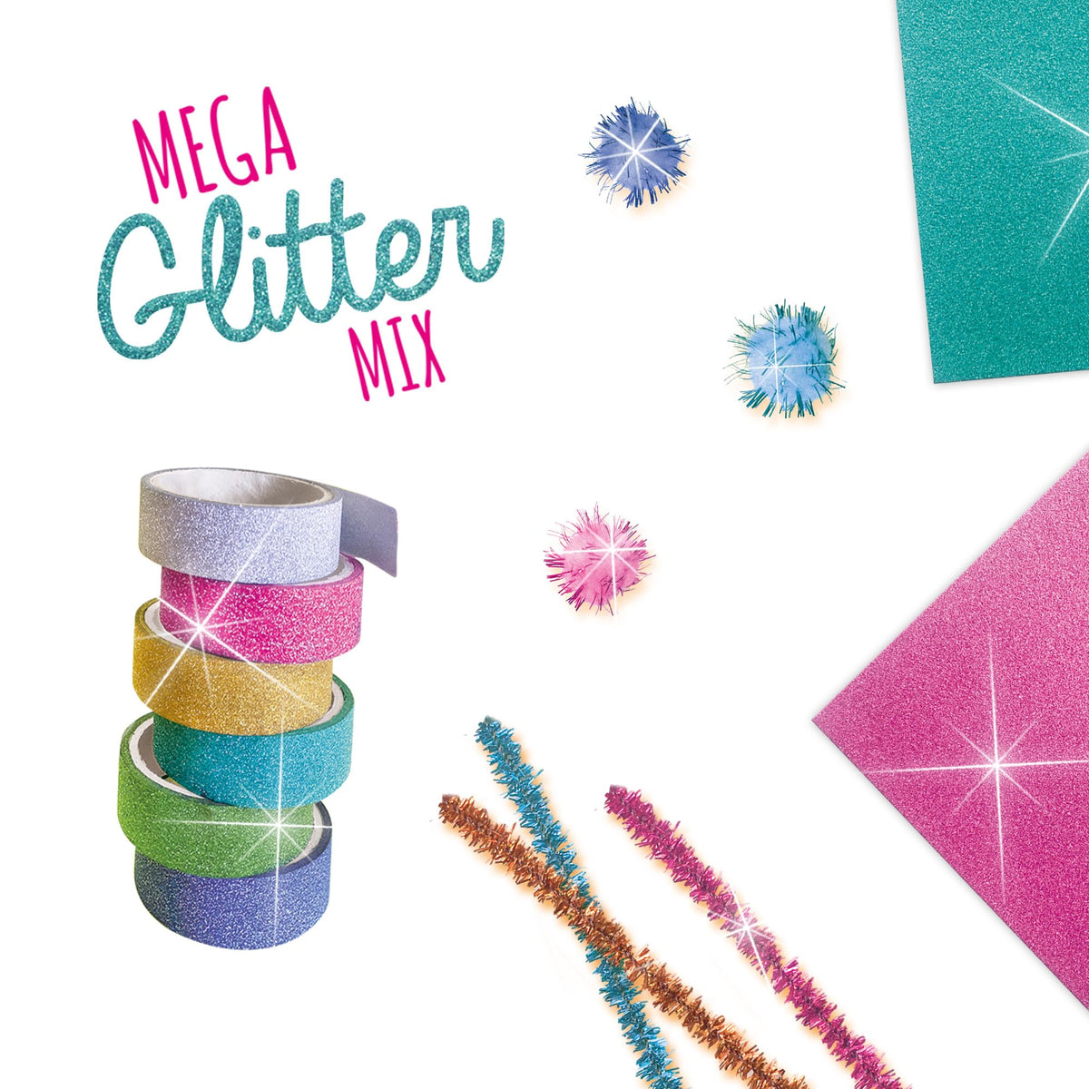 SES Creative 14109 Mega Glitter Handicraft Set, Mixed