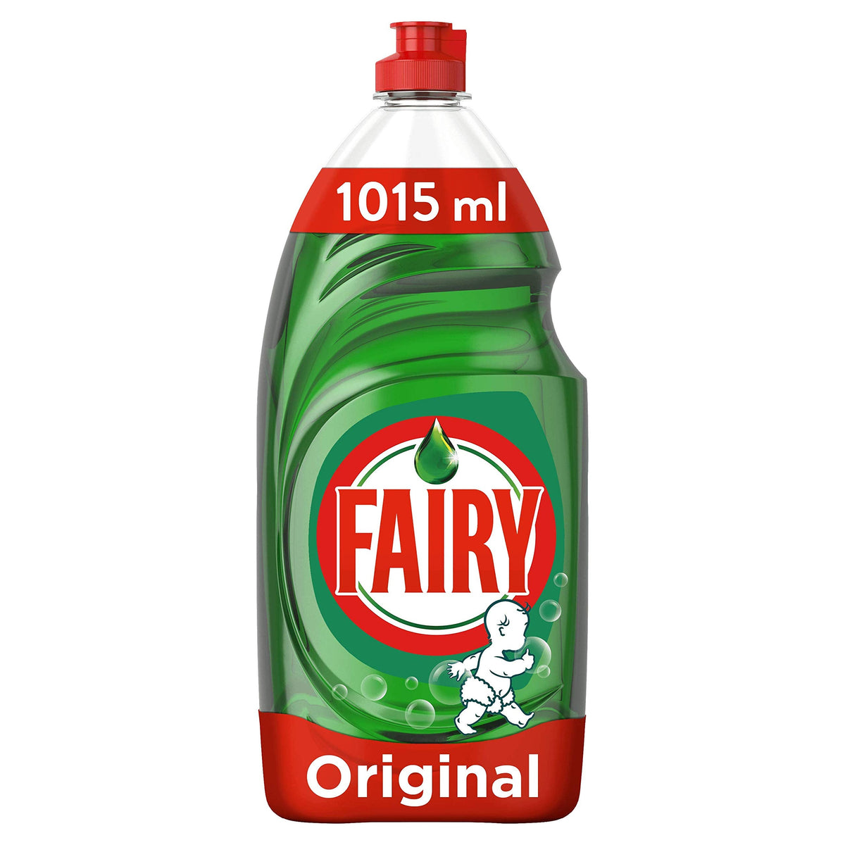 Fairy Original Washing Up Liquid Green with LiftAction. No Soaking, No Grease, No Fuss and Gentle On Your Skin, 1015 ml