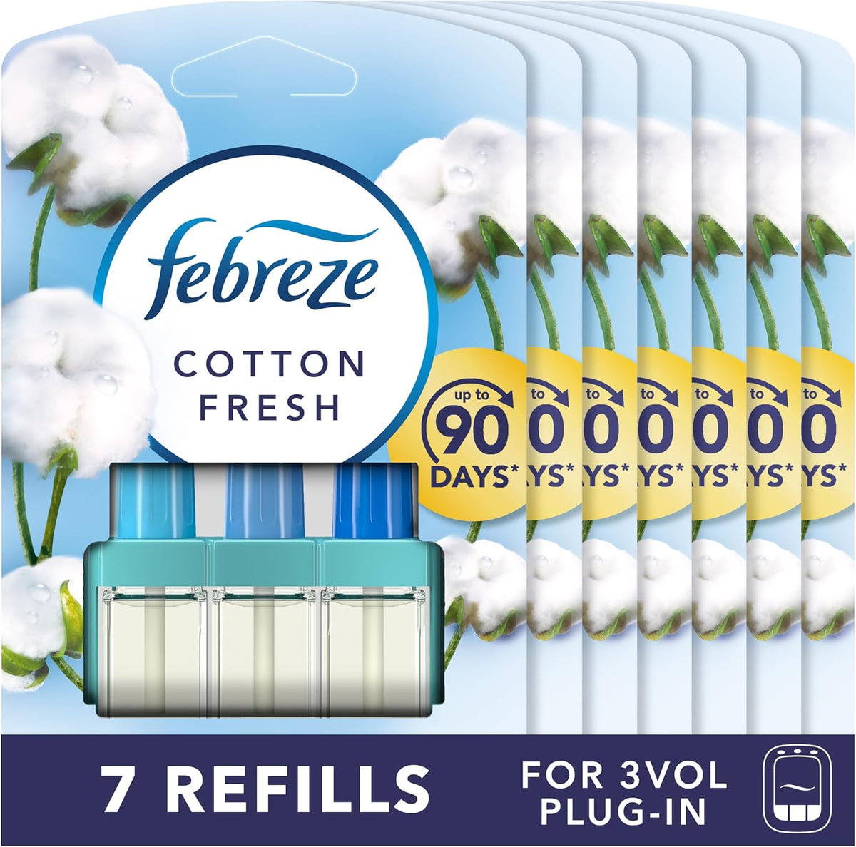 7 x Febreze 3volution Lufterfrischer Nachfüller Baumwollfrische – 20ML
