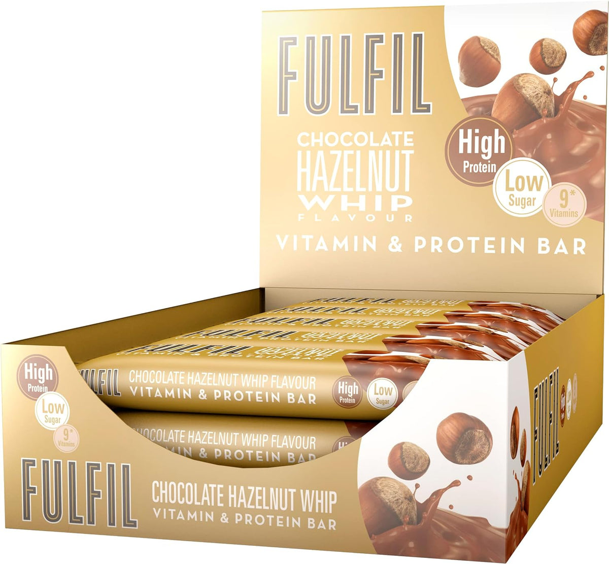 15 x Fulfil Hazelnut Whip Vitamin- & Proteinriegel 55g