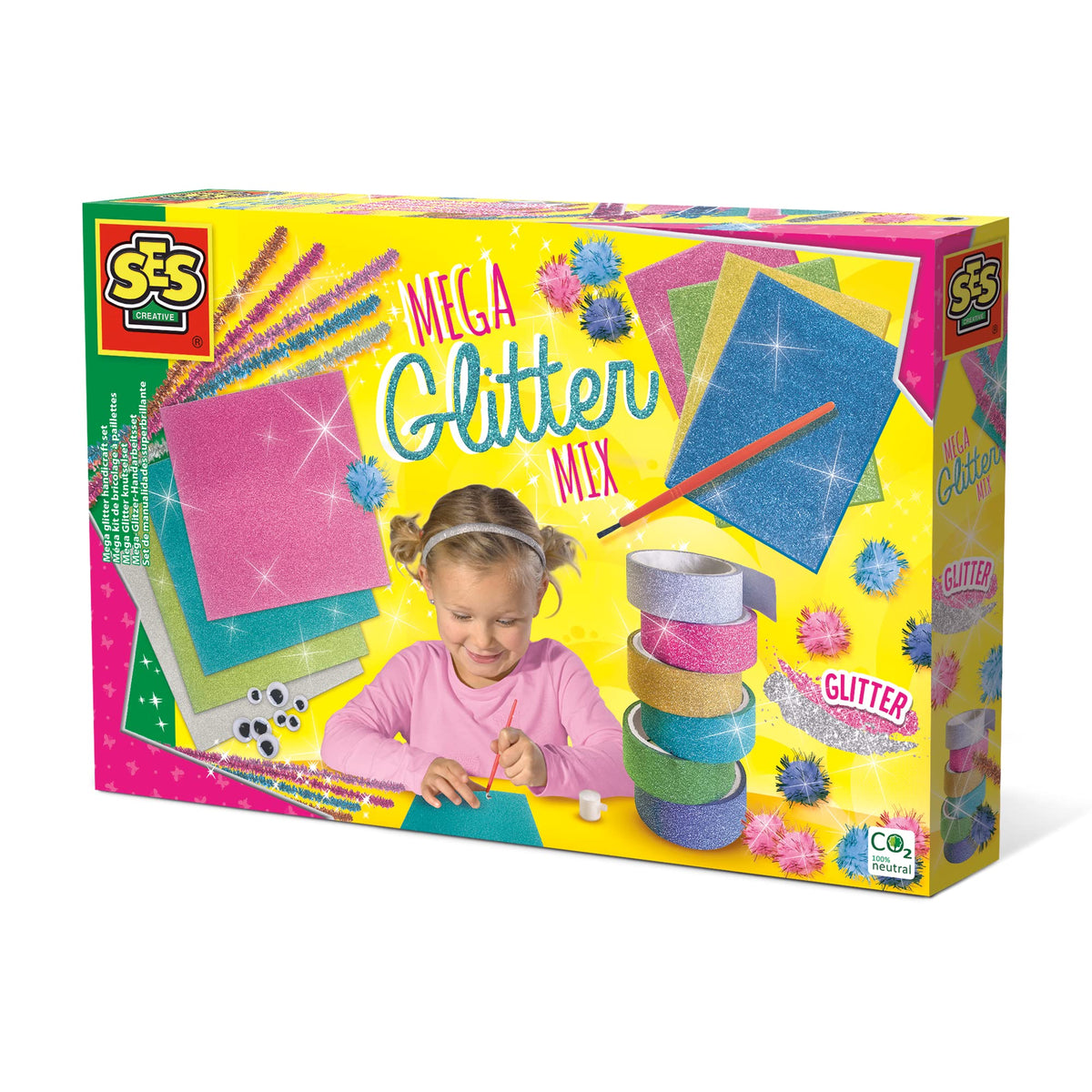 SES Creative 14109 Mega Glitter Handicraft Set, Mixed