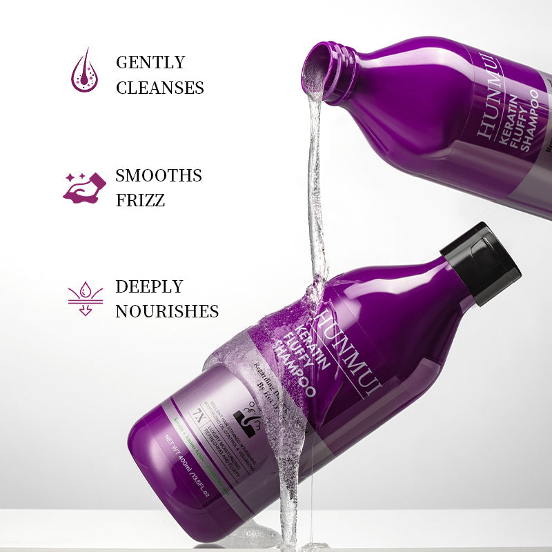 HUNMUI Keratin Hair Conditioner,Shampoo 400ml