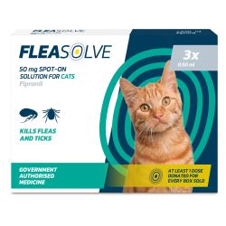 Fleasolve Spot on Cat 3 Treatment - Case of 6