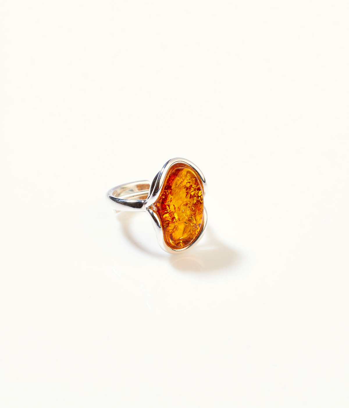 Amber Ripple Ring