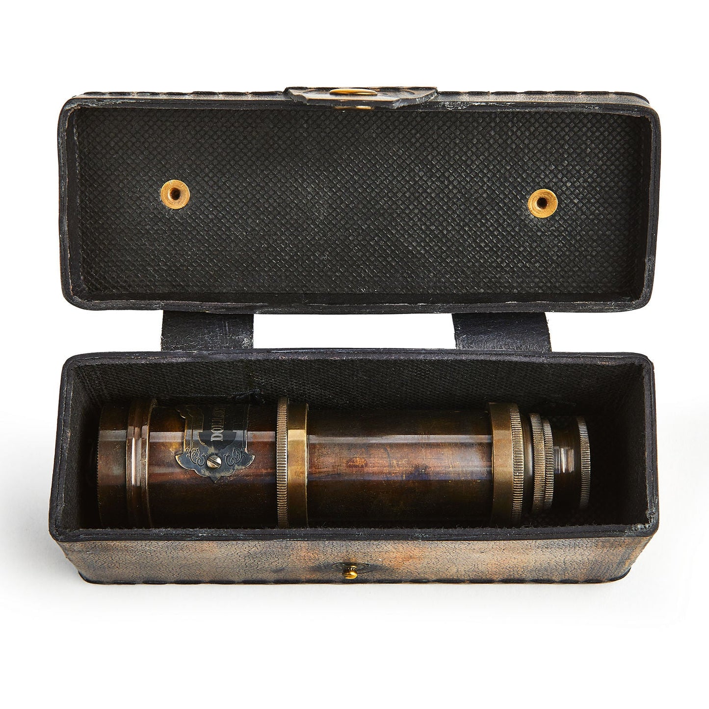 Vintage Brass Spyglass Telescope with Leather Case – Dollond London Replica