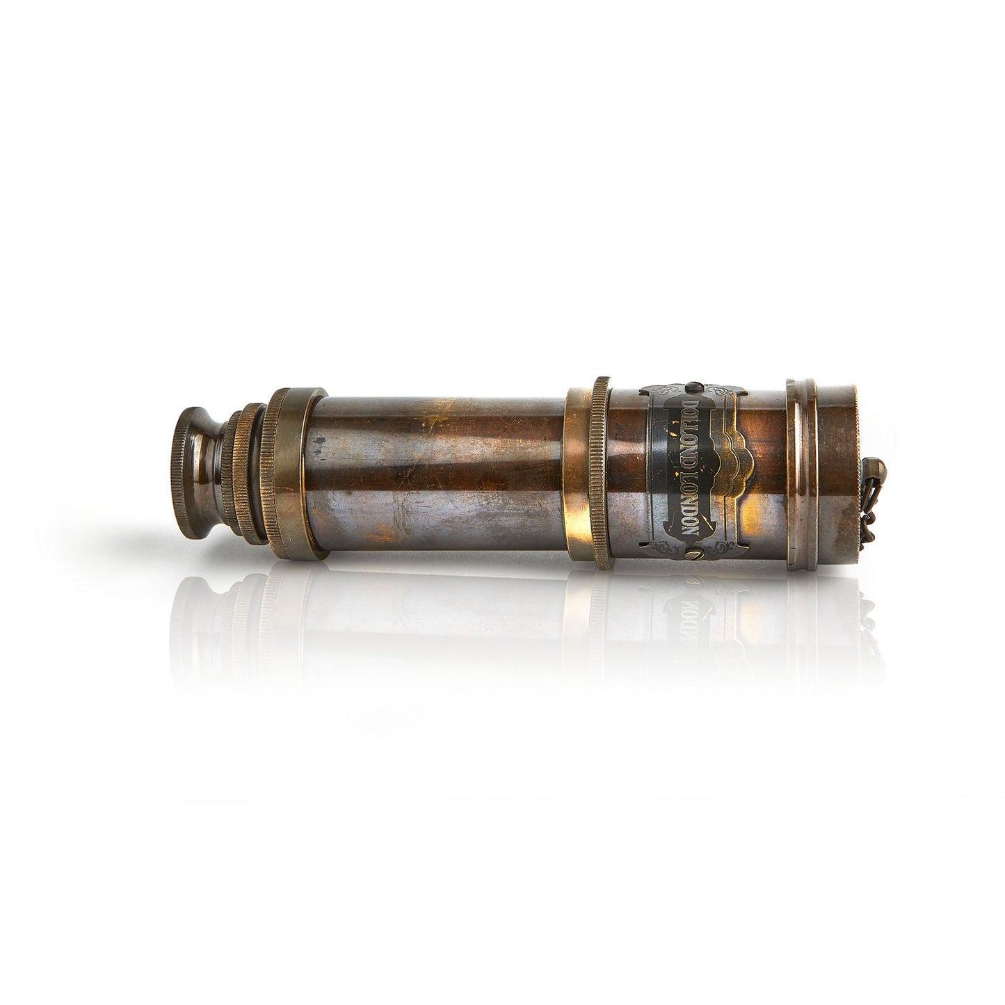Vintage Brass Spyglass Telescope with Leather Case – Dollond London Replica