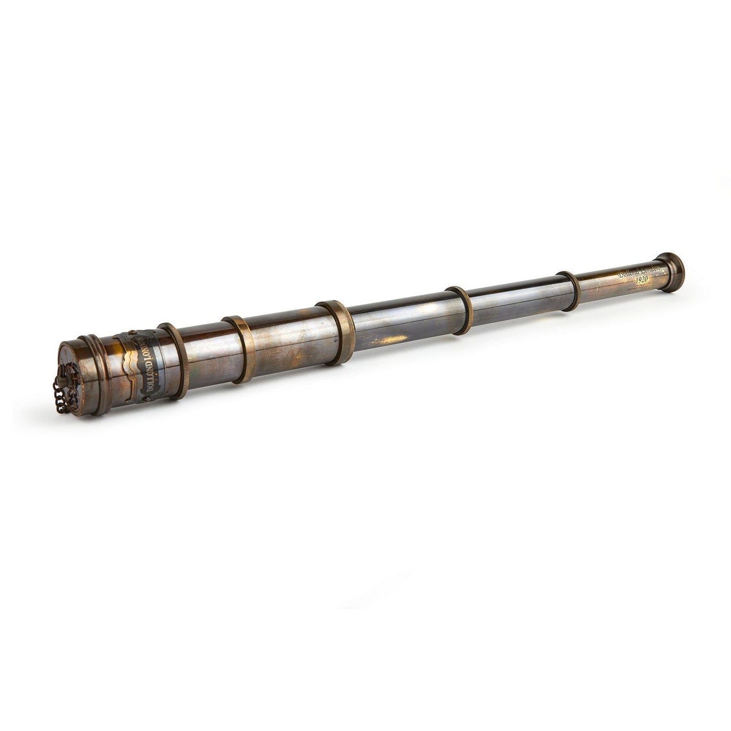 Vintage Brass Spyglass Telescope with Leather Case – Dollond London Replica