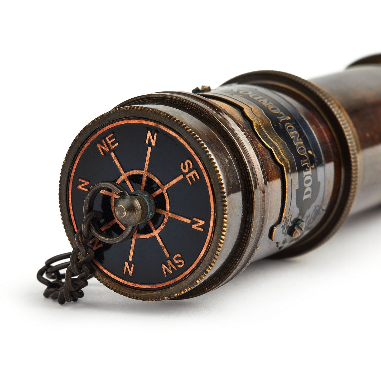 Vintage Brass Spyglass Telescope with Leather Case – Dollond London Replica