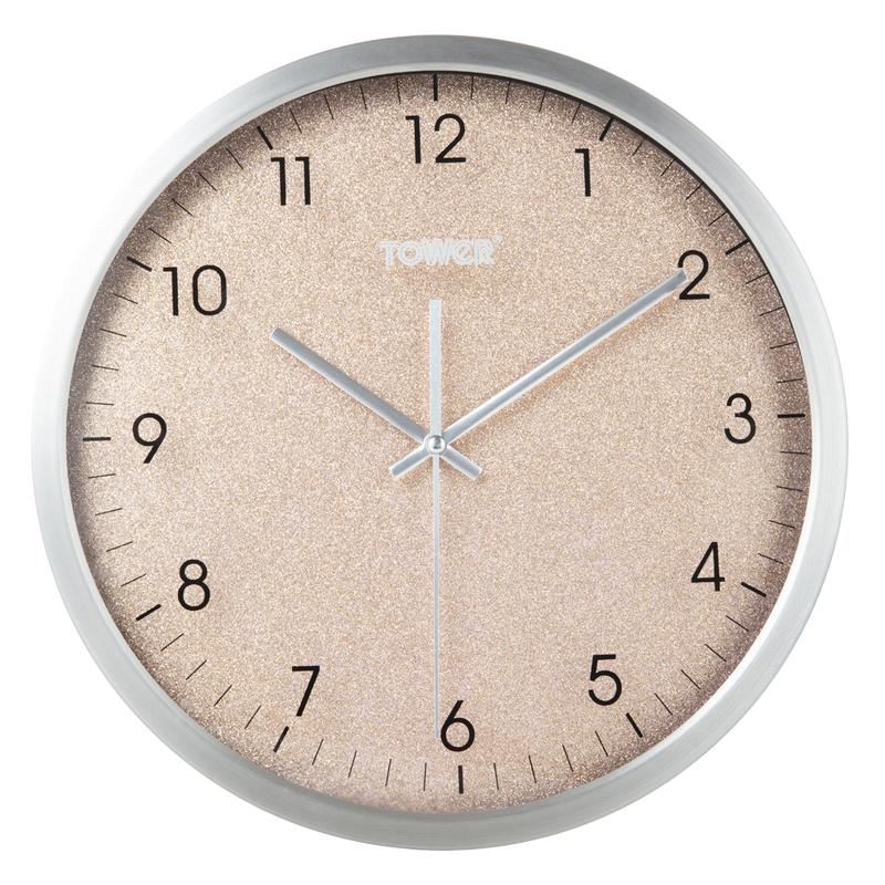 Tower Glitz 30cm Wall Clock Blush