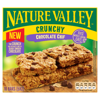5 x Nature Valley Crunchy Choco Chips Paquete de 5 - 210 g