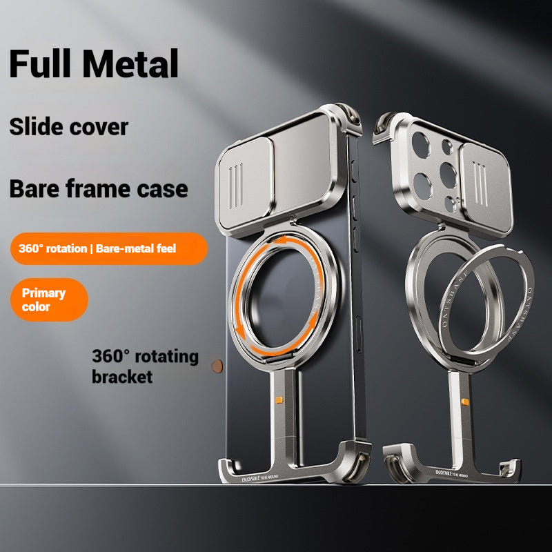 Magnetic Bezel-free 360-degree Rotating Bracket Phone Case