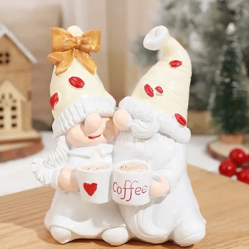 Valentine's Day Gift Coffee Double Dwarf Resin Craft Ornament