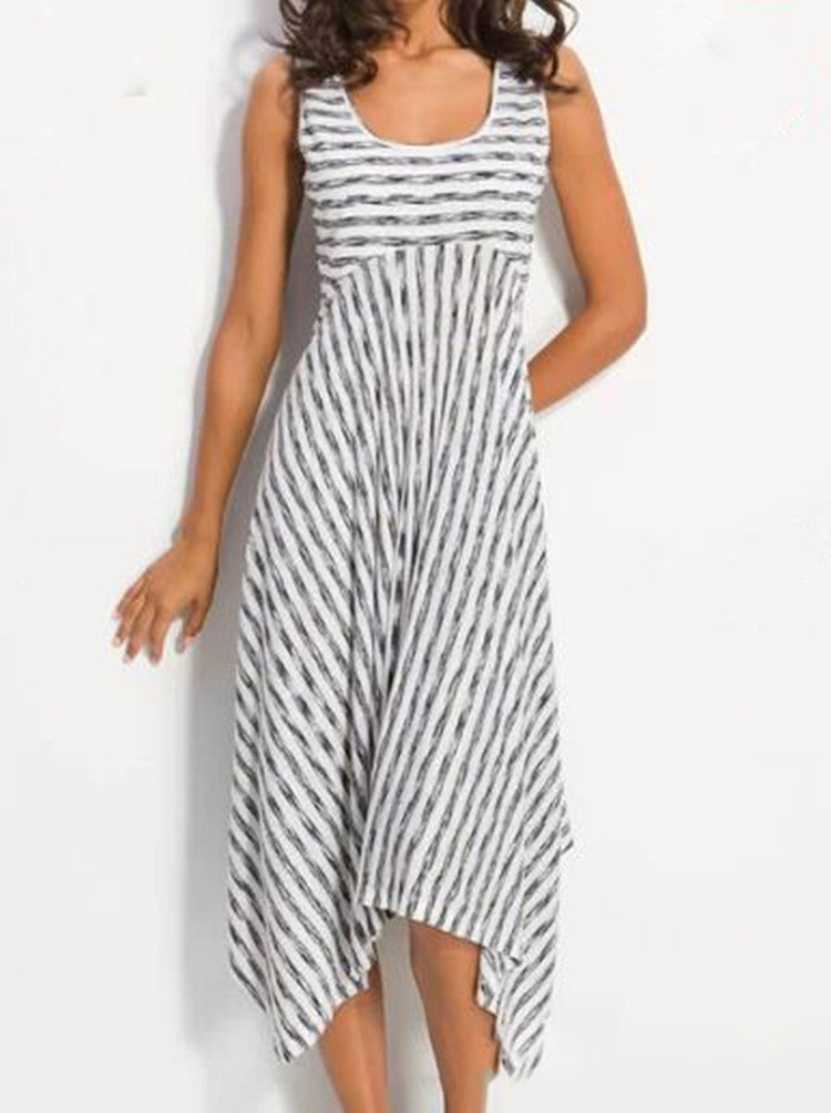 Striped patchwork dress