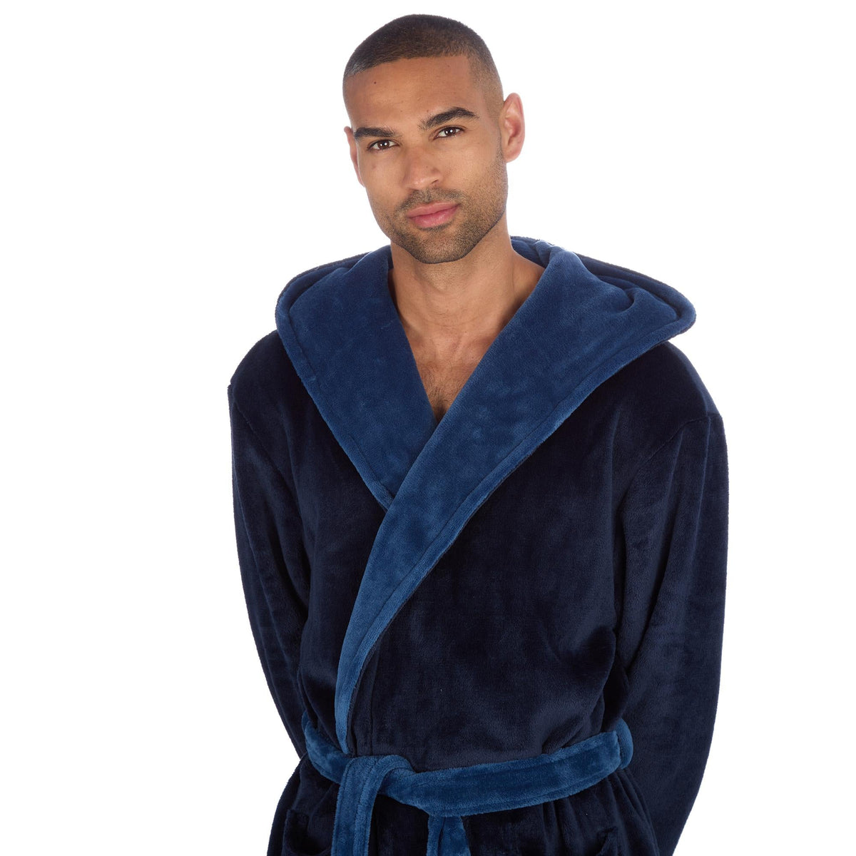 Pierre Roche Luxury Hooded Fleece Dressing Gown