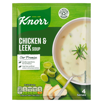 Knorr Sopa de Pollo y Puerro en sobre 60g | Paquete de 12