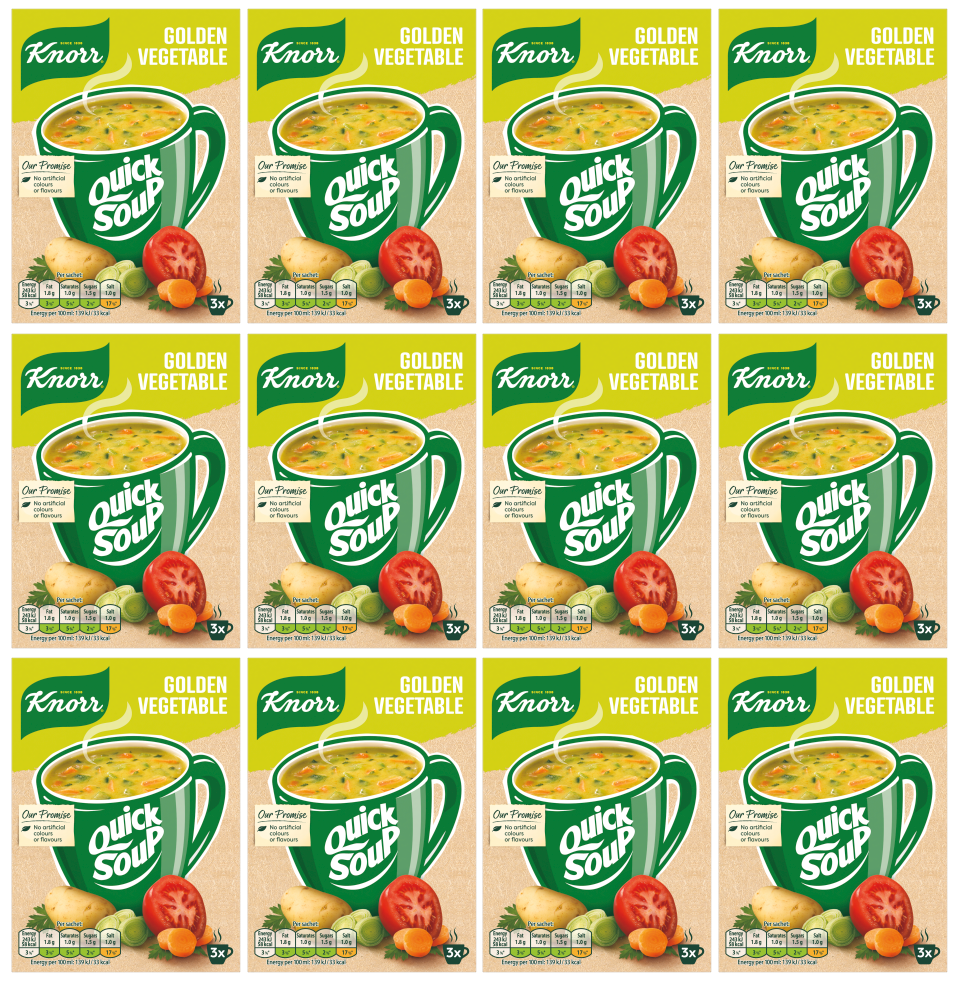 12 x Knorr Suppenliebe Gold-Gemüse 3er Pack 190ml