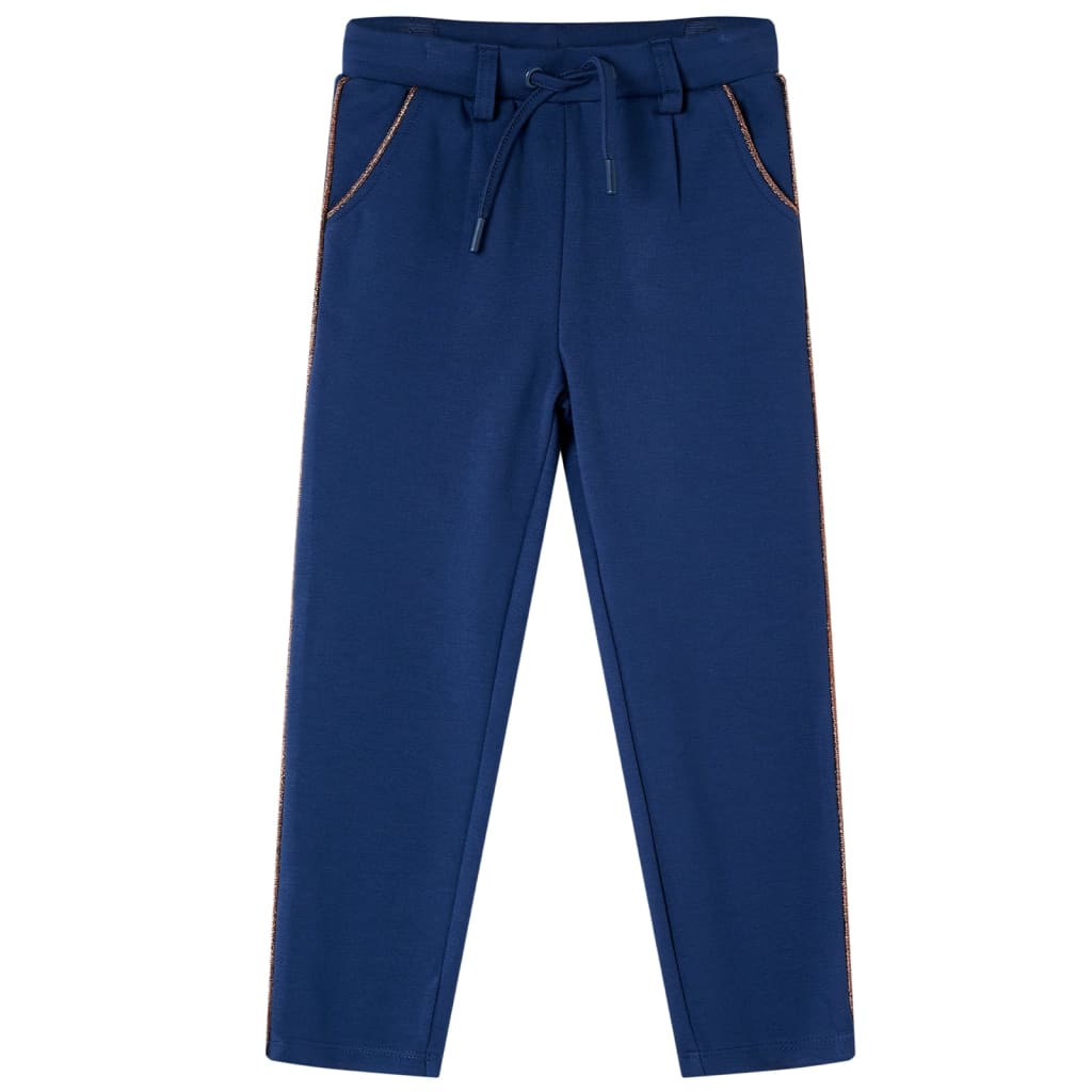 Kids' Pants With Drawstring Navy Blue 128