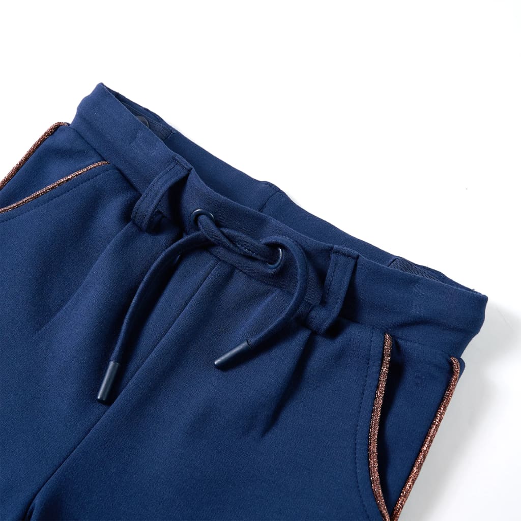 Kids' Pants With Drawstring Navy Blue 128