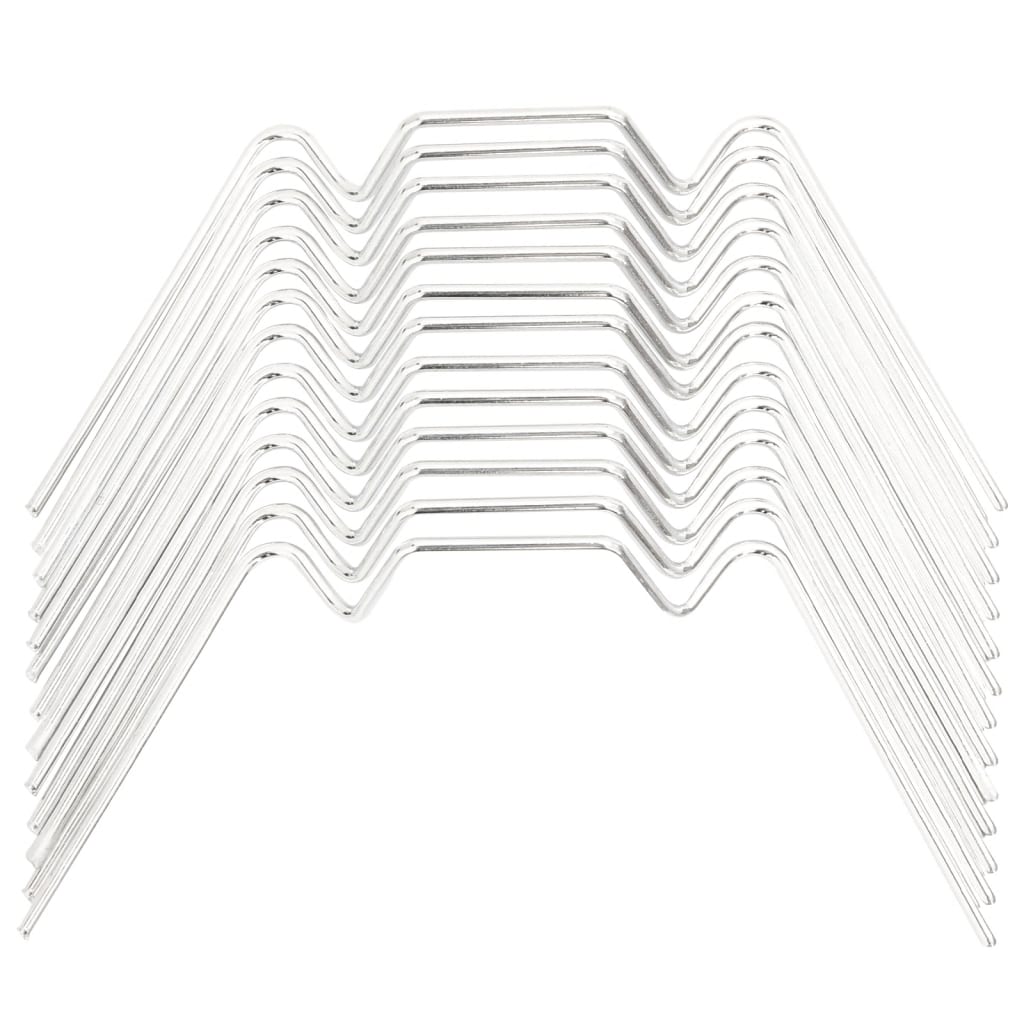 Greenhouse Clips 50 Pcs W Type Galvanised Steel