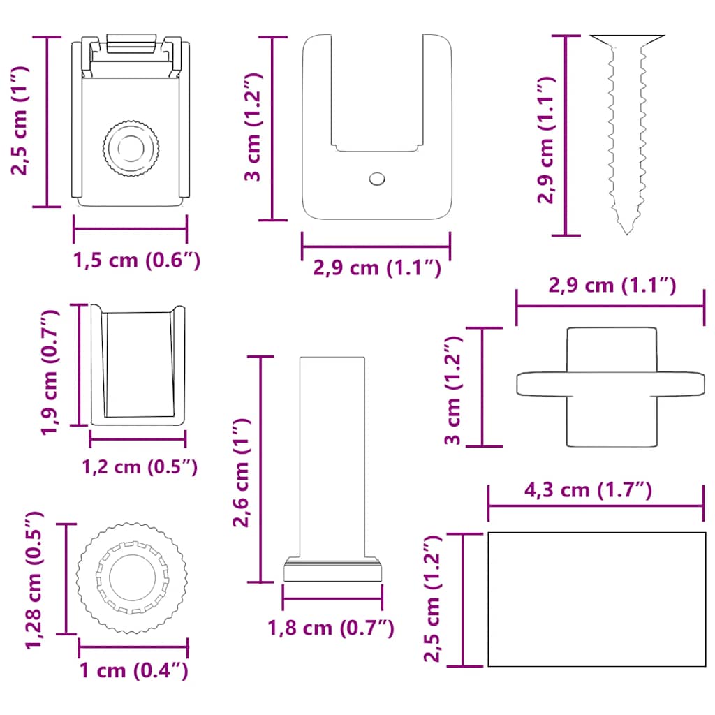 36 Piece Roller Blind Fittings