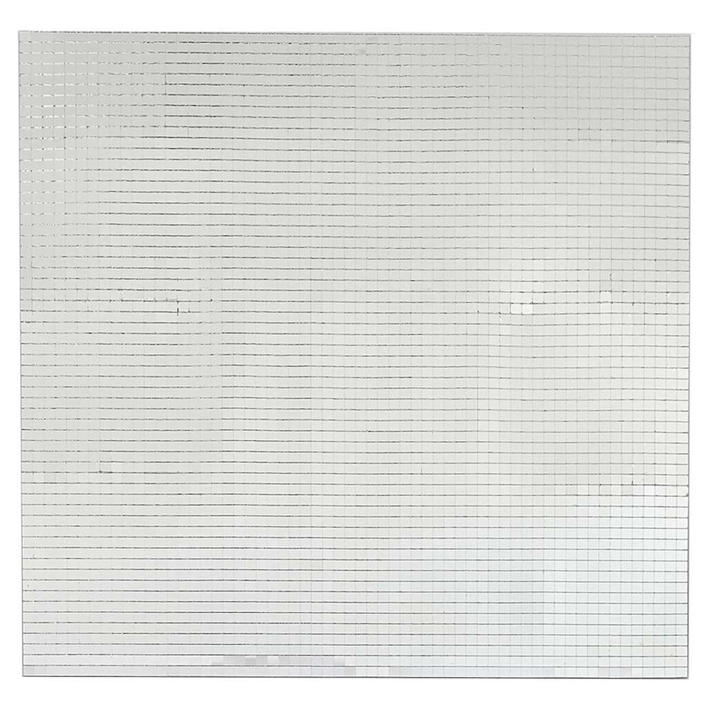 Mirror Mosaic Tile Geometric 3 Pcs Silver 30 X 30 Cm Glass