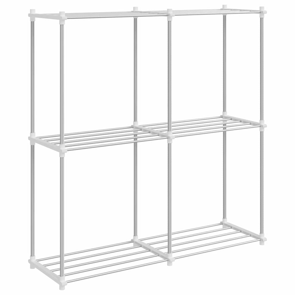 Storage Shelf With Shelf White 43 X 27 X 90 Cm Aluminium