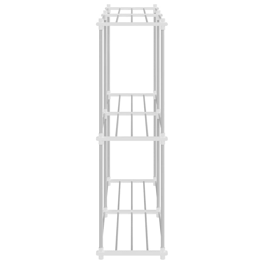 Storage Shelf With Shelf White 43 X 27 X 90 Cm Aluminium