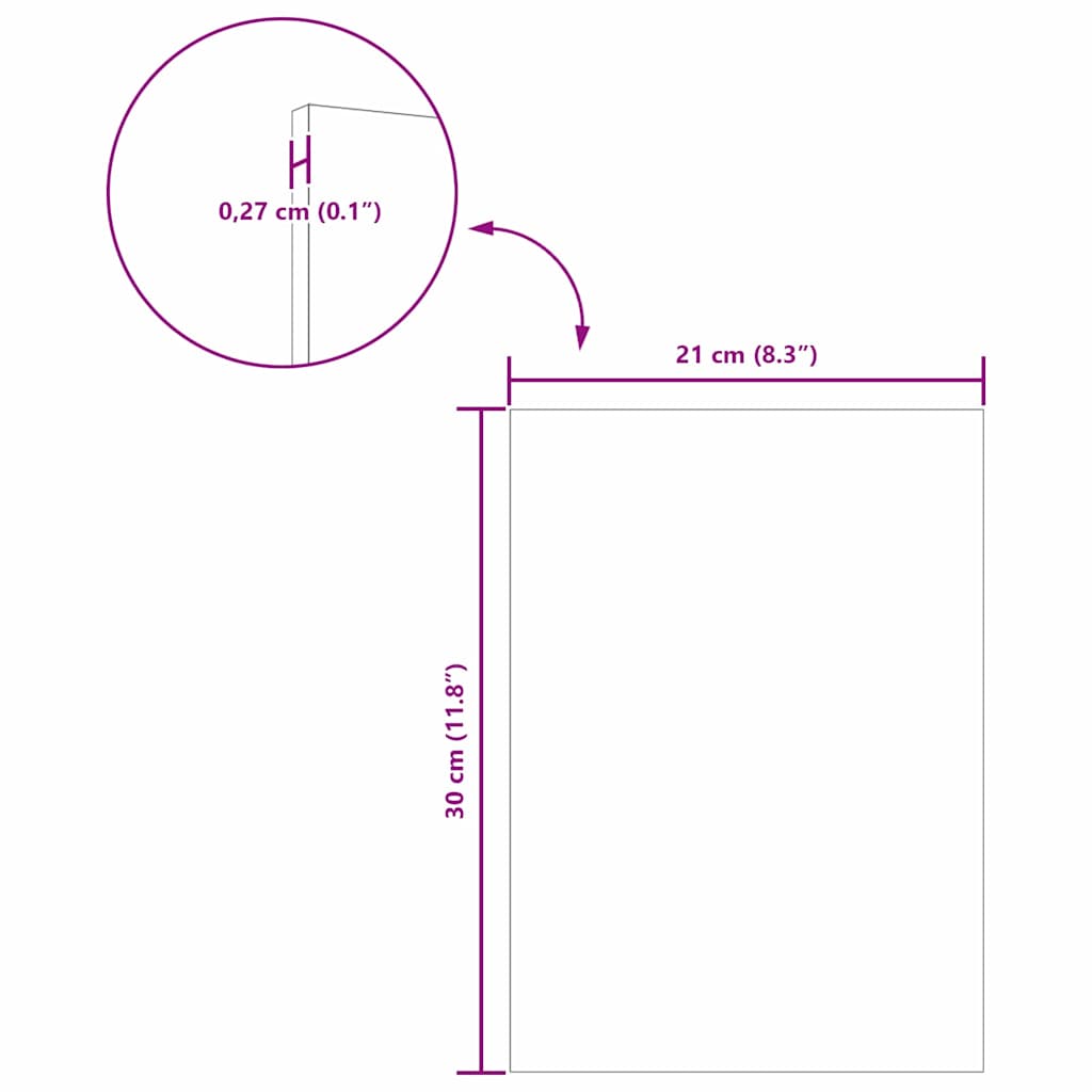 Decor Panels 12 Pcs 21 X 30 X 0.3 Cm