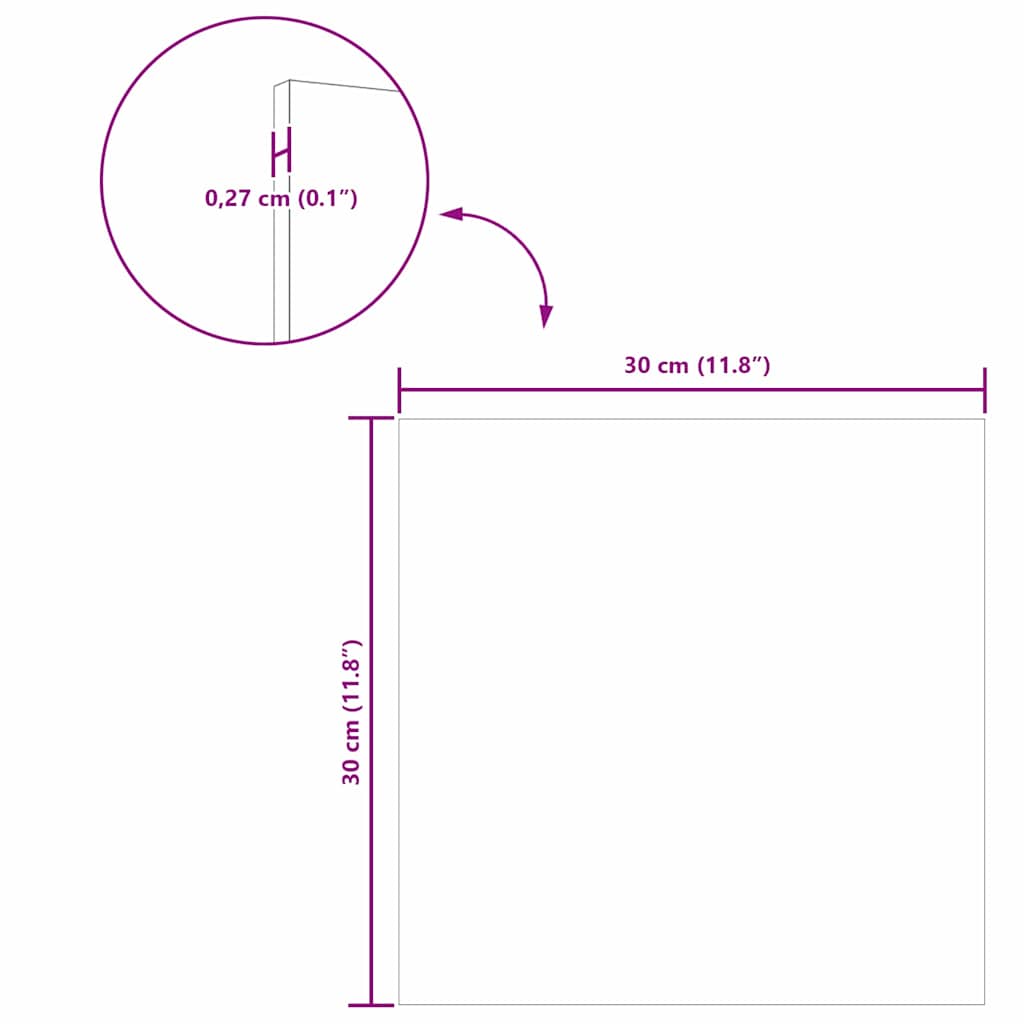 Decor Panels 12 Pcs 30 X 30 X 0.3 Cm
