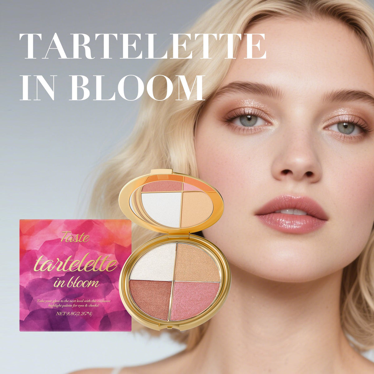 Highlighter, Eyeshadow, And Blush Palette 8.8g