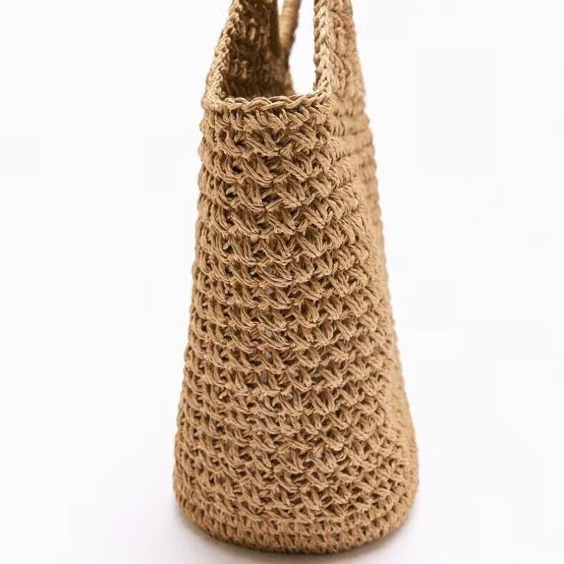 Women's Fashion Handmade Ring Hand-carrying Large Capacity Woven Bag