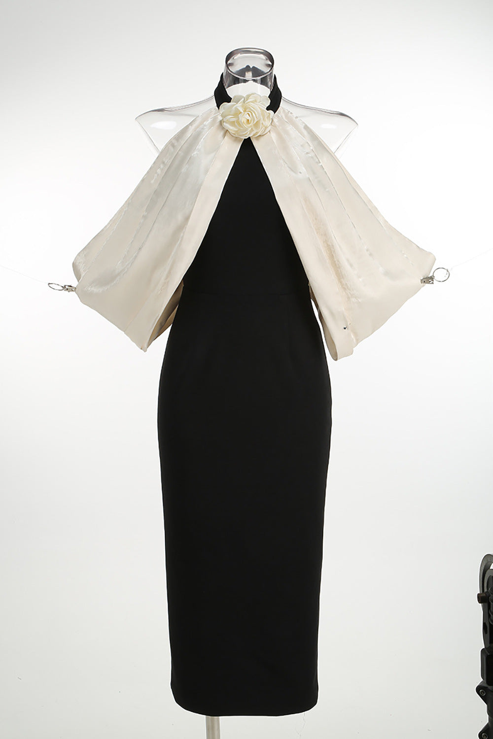 Black Senior Backless Bandage Sheath Off-the-shoulder Dress