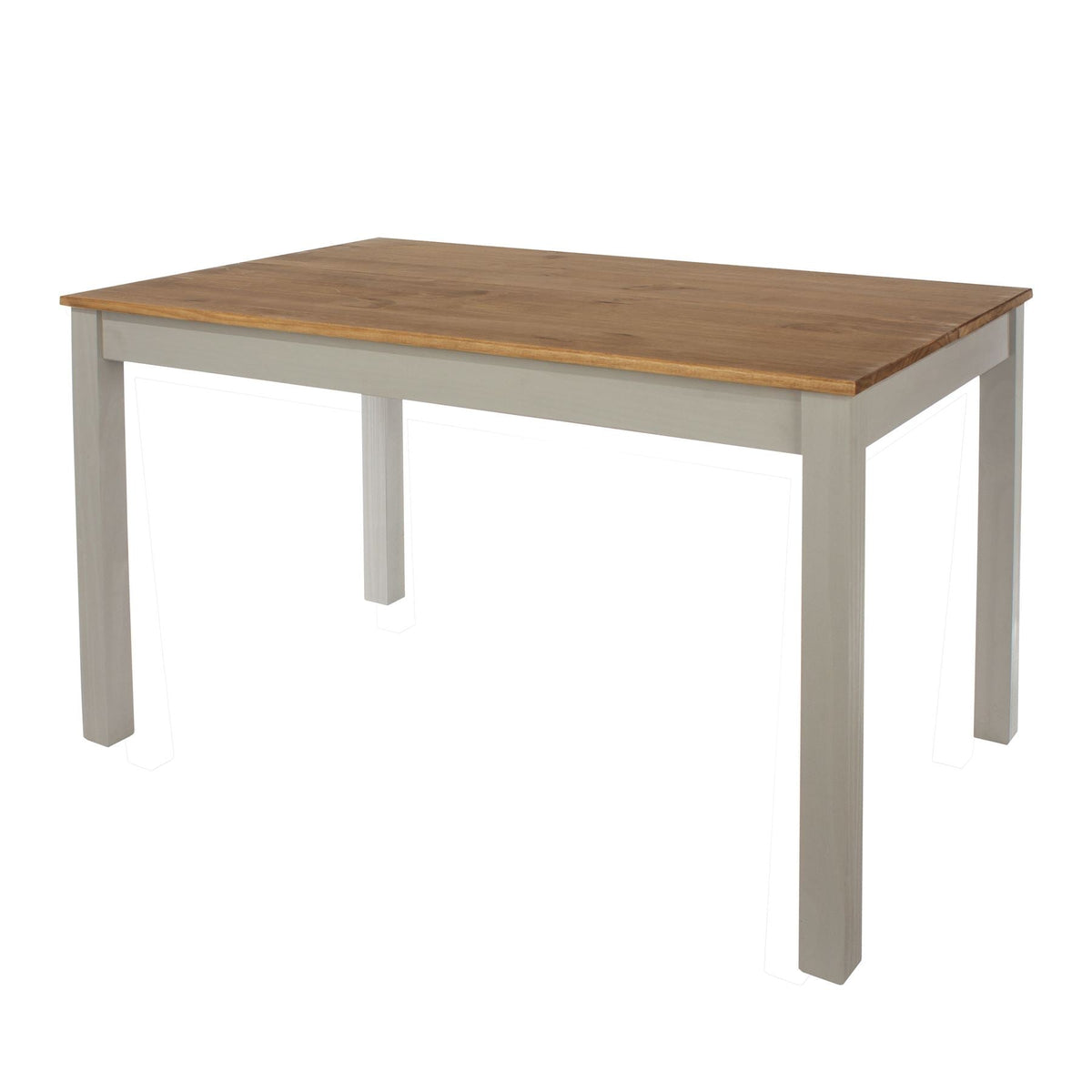 Linea Grey Wax Finish 1200Mm Rectangular Dining Table
