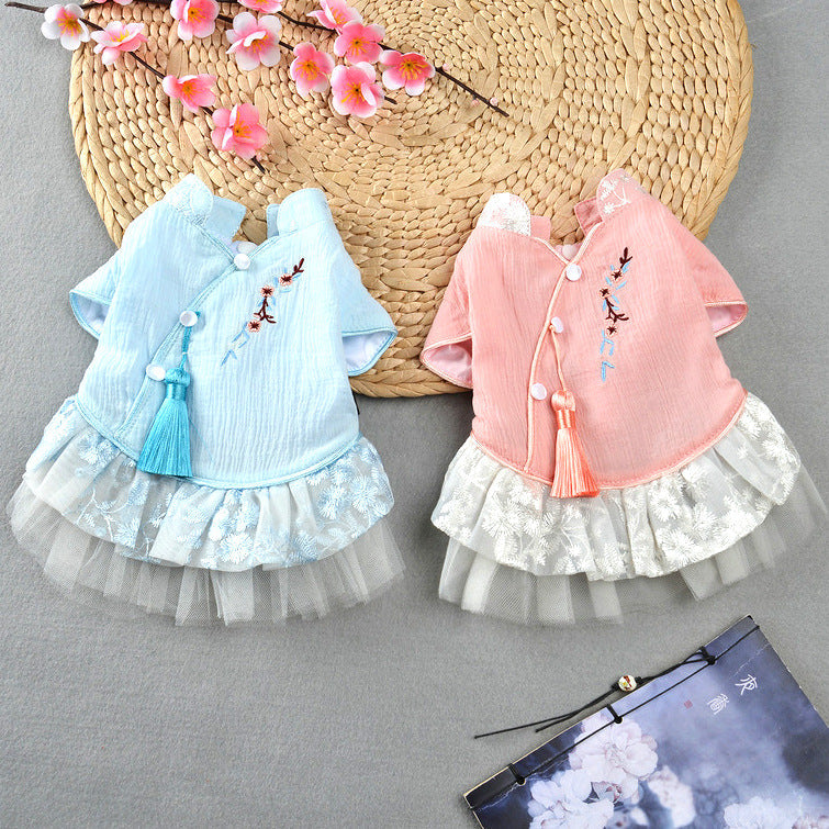 Chinese Style Hanfu Pettiskirt For Pet Dog
