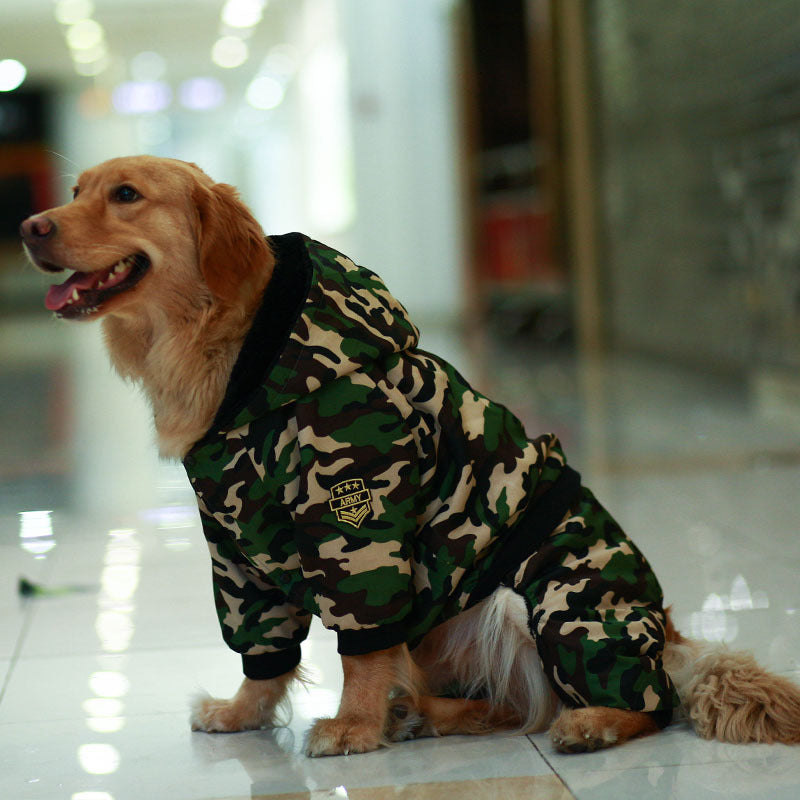 Camouflage four-legged suit