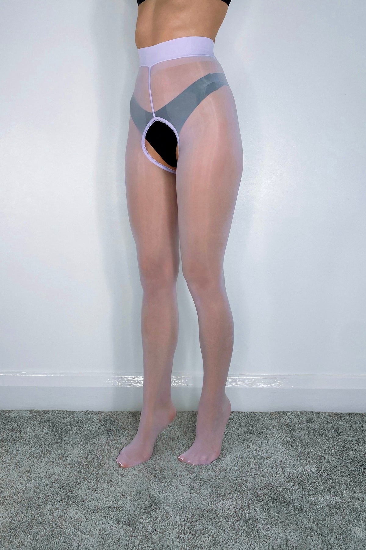 Purple 8 Denier Glossy Tights