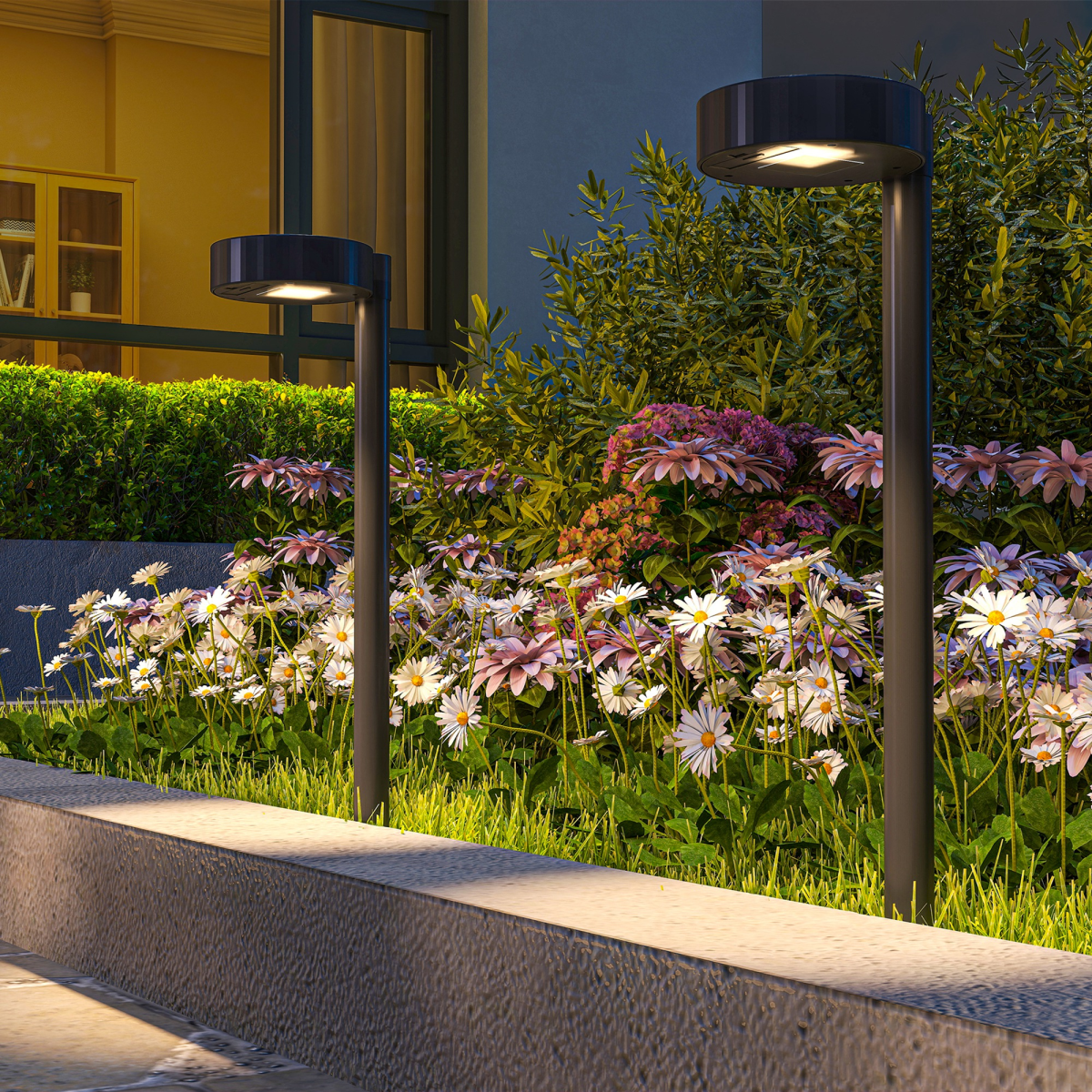 Outsunny Solar Stake Lights 8 Pack, IP44 Pathway Lighting, Auto On/Off LED