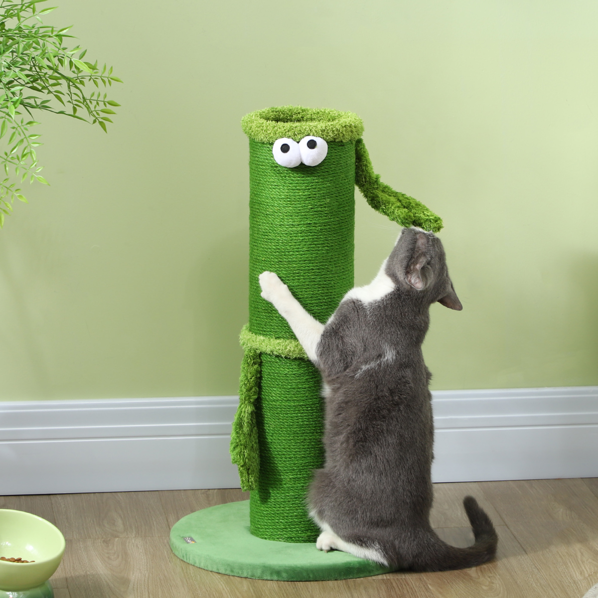 PawHut Cat Scratching Post for Indoor Cats with Sisal Rope Cover, Large Base