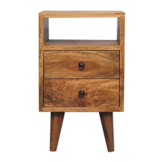 Artisan Mini Classic Oak-ish Bedside Table with Open Slot