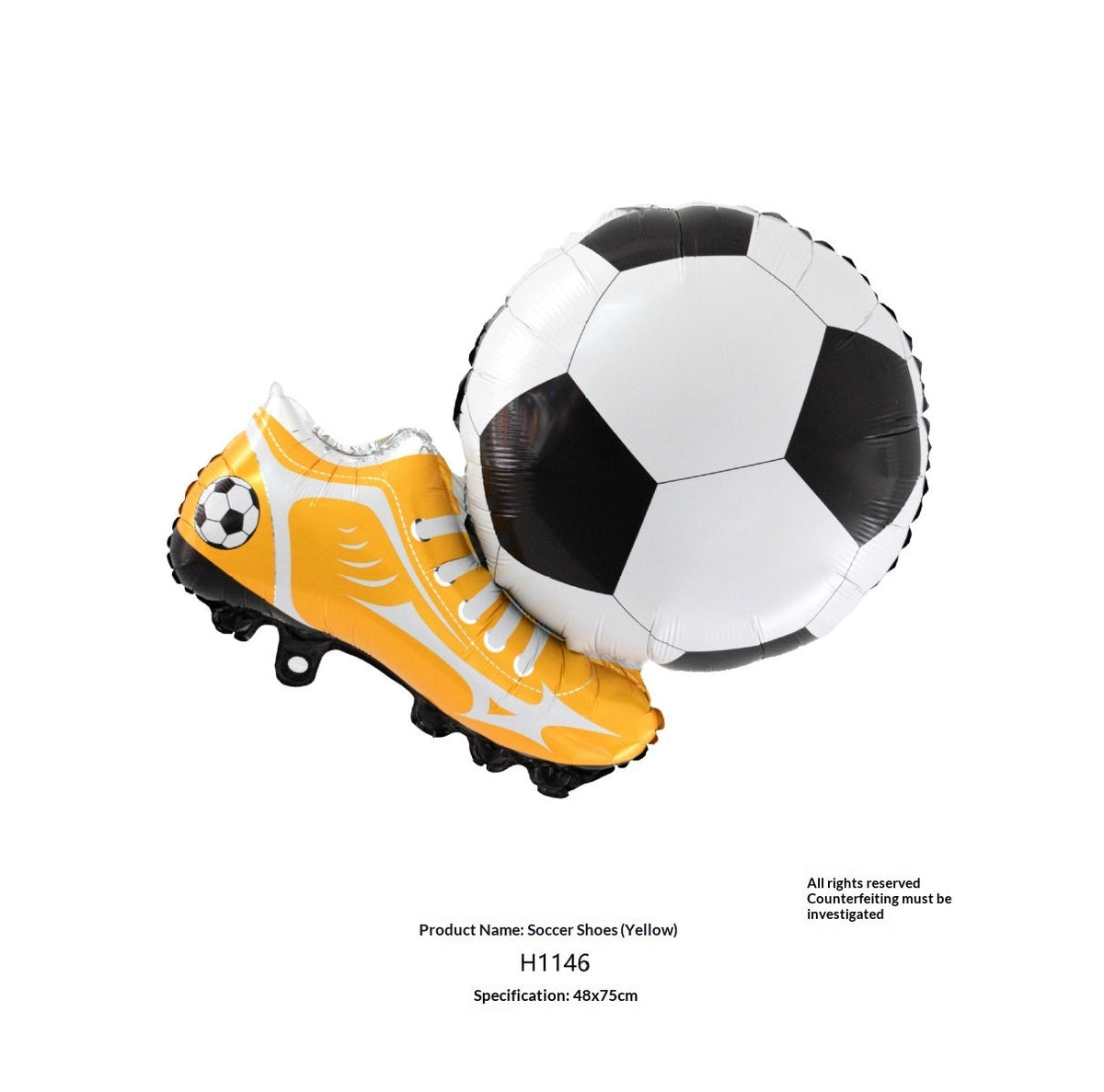 Large-sized Standing Soccer-themed Foil Balloons For Party Decorations