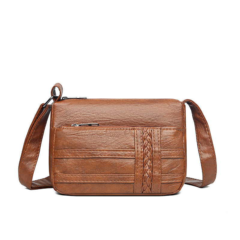 Simple And Lightweight Shoulder Large Capacity PU Crossbody Bag