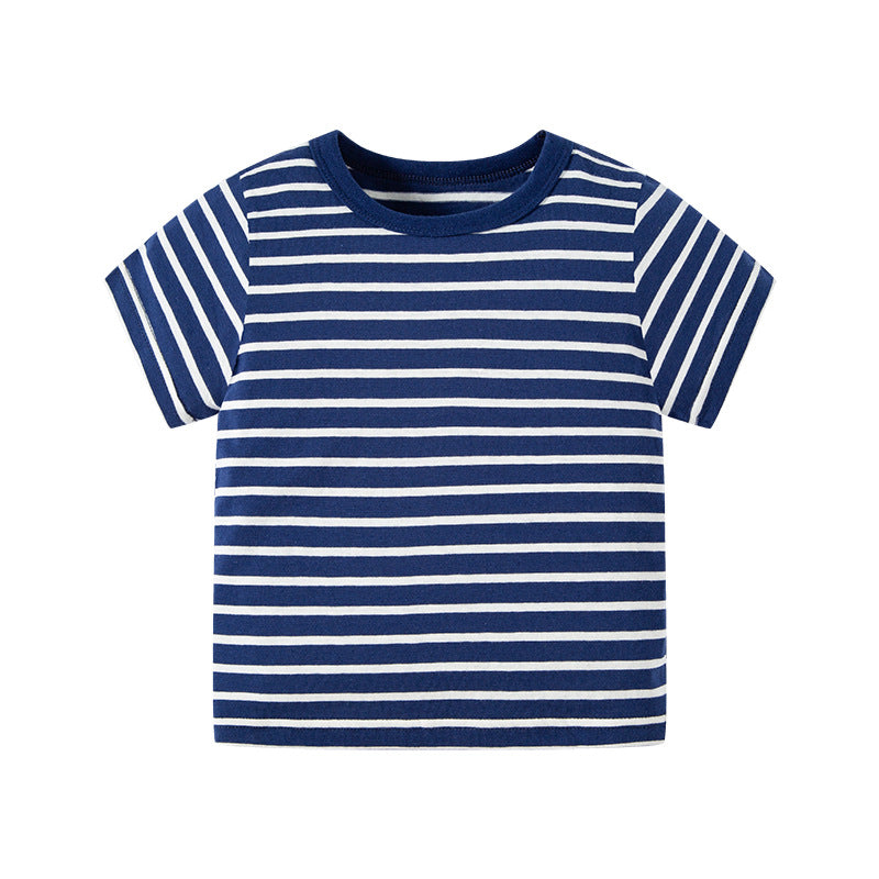 Short-sleeved Striped T-shirt Casual Boy Clothes
