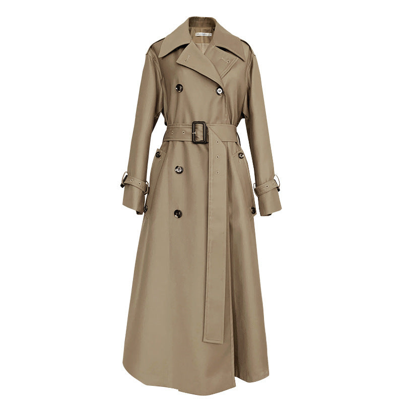 Women's New Spring And Autumn Windbreaker Mid-length Coat