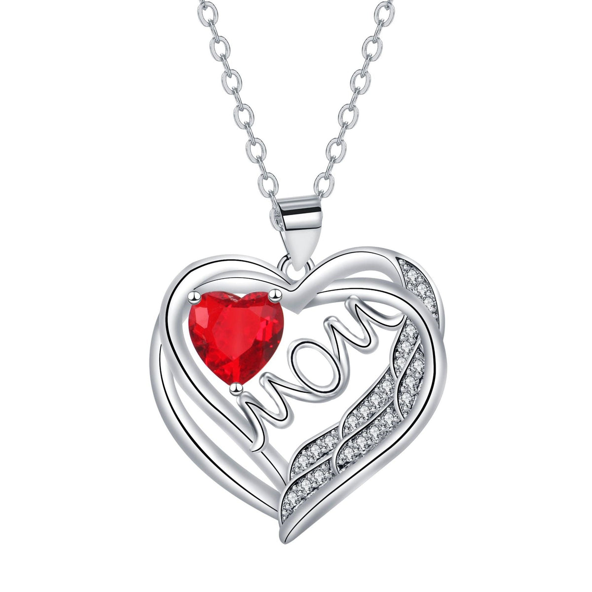 Elegant Fashion Heart Pendant Mom Necklace Mother's Day Gift