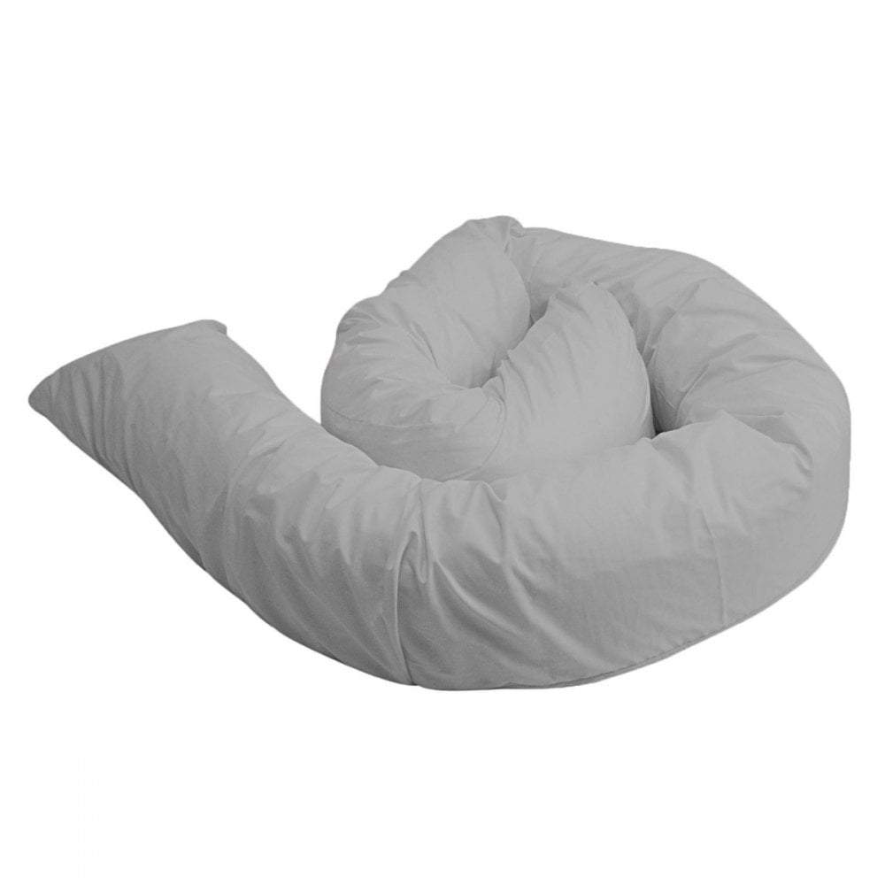 9ft Maternity Pillow Case Grey | Soft Breathable Cover | Machine Washable