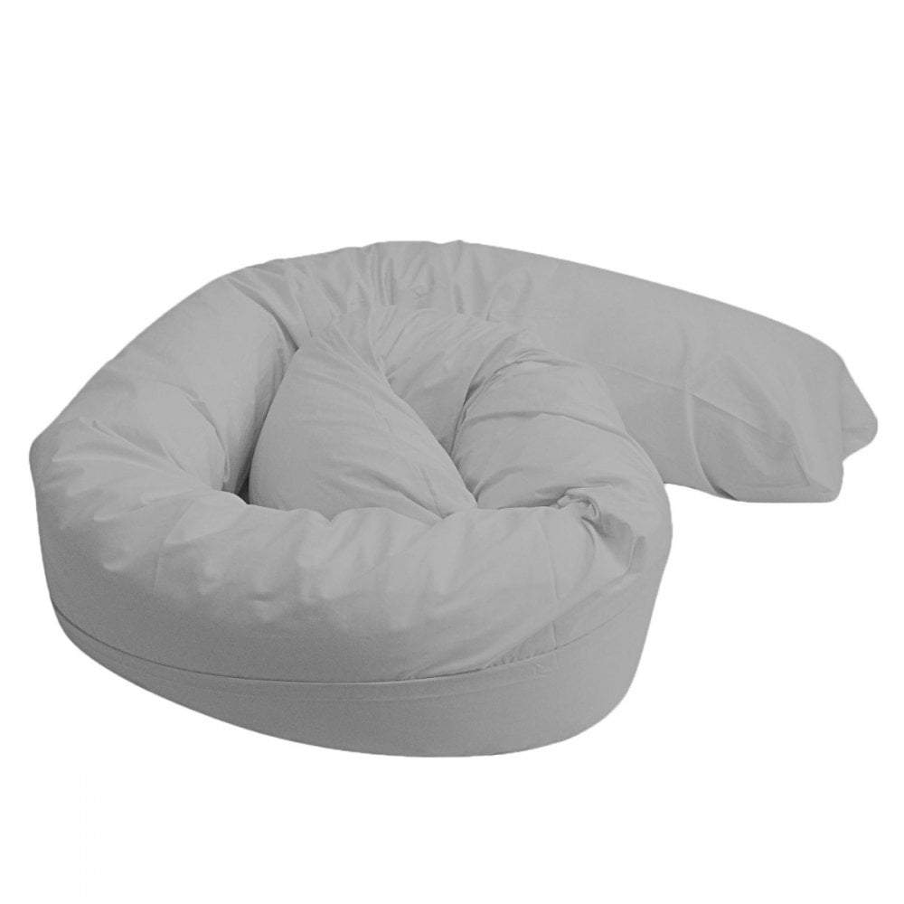 9ft Maternity Pillow Case Grey | Soft Breathable Cover | Machine Washable