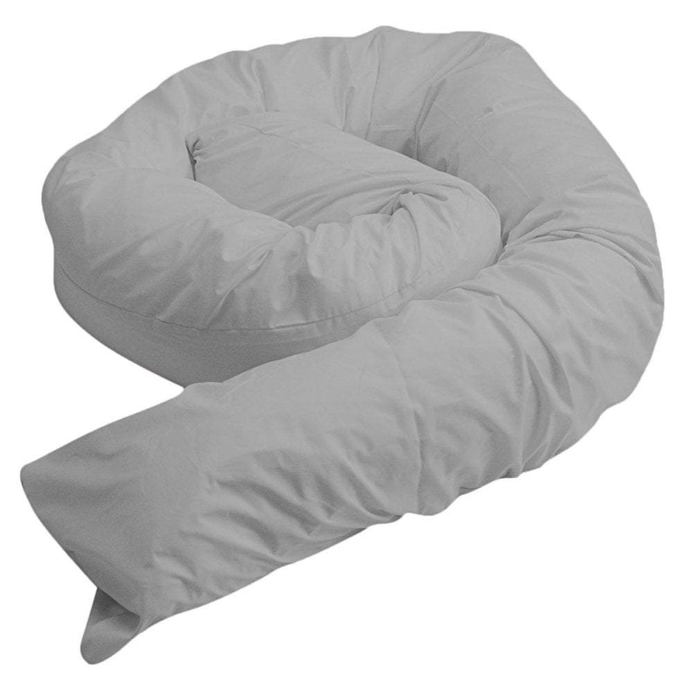 9ft Maternity Pillow Case Grey | Soft Breathable Cover | Machine Washable