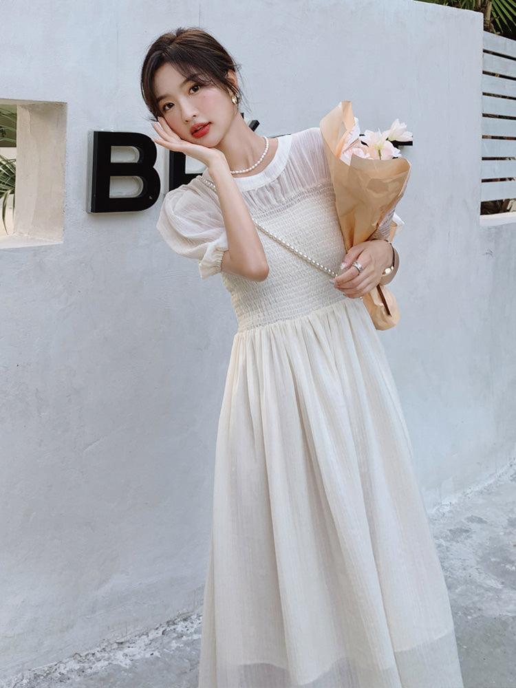 Fashionable French White Dress For Women